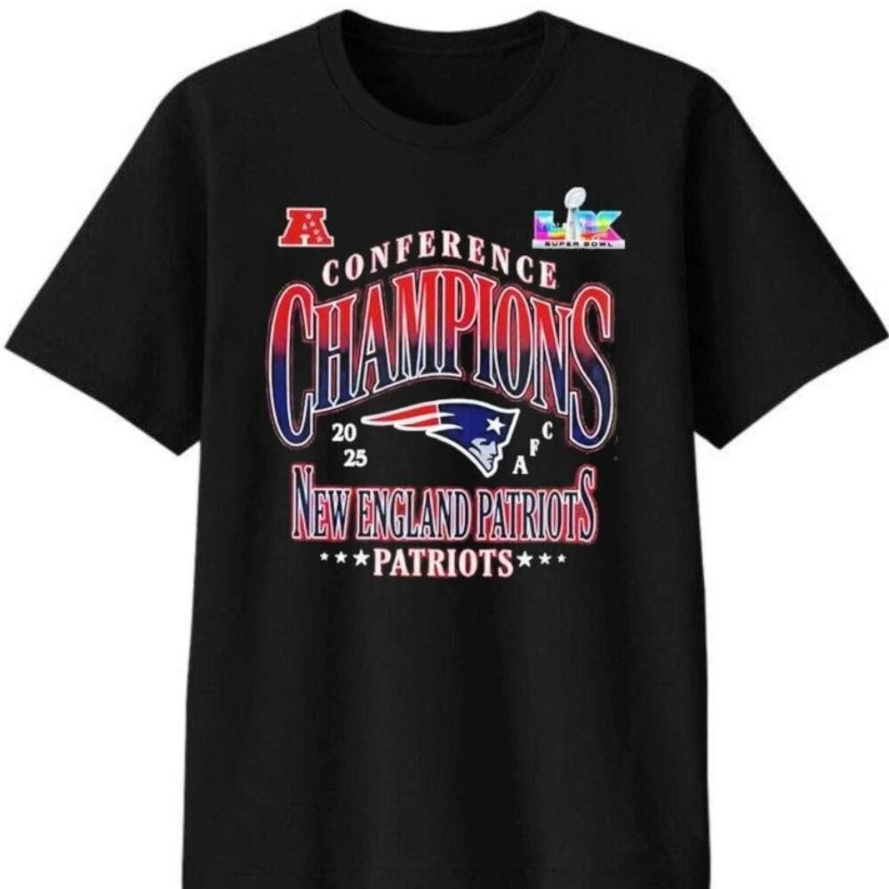 New England Patriots AFC Champions 2025 Conference Champions NFL Football Shir90